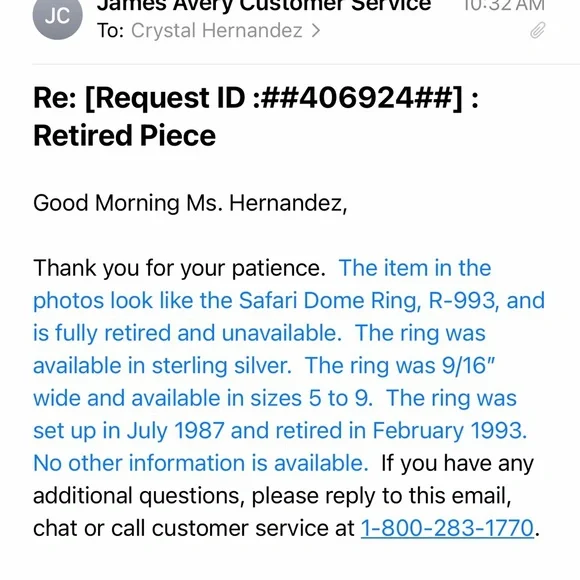 Rare James Avery Safari Dome Ring, Size 9 - Picture 5 of 5